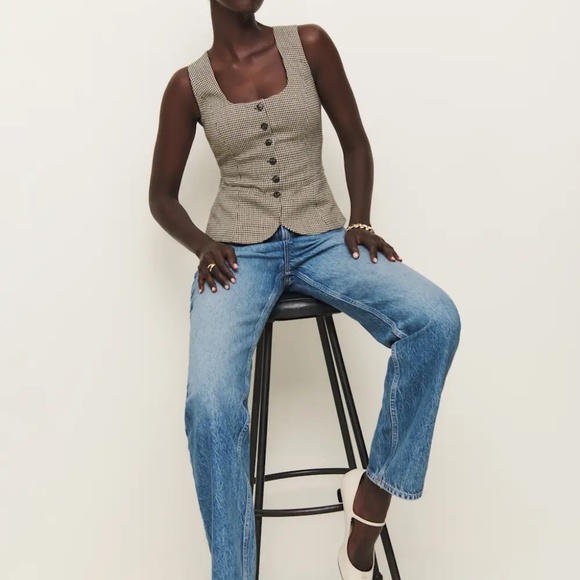 Reformation Delanie Top Brown - Size 4 - Picture 2 of 7